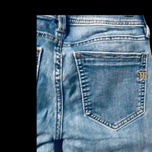 Miss Me Signature Cropped Ankle Frayed Style Light Denim Jeans Size 25 MP8060AK1 - Picture 4 of 7